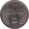  США  25 центов 2000.03.13 [KM# 306] Штат Мэриленд