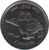  Канада  25 центов 1999.03.30 [KM# 345] Апрель - Наше северное наследие. 