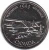  Канада  25 центов 1999 [KM# 352] Ноябрь - Самолет открывает Север. 