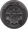  Канада  25 центов 2000 [KM# 374] Ноябрь - Свобода. 