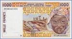 Западно-Африканские Штаты 1000 франков (Кот-д’Ивуар)  1997 Pick# 111Ag