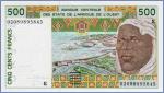 Западно-Африканские Штаты 500 франков (Сенегал)  2002 Pick# 710Km