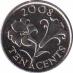  Бермудские острова  10 центов 2008 [KM# 109] 