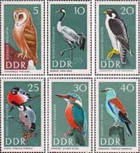 ГДР  1967 «Птицы, охраняемые в ГДР»
