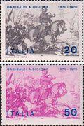 Италия  1970 «100-летие участия Гарибальди в франко-прусской войне (1870-1871 гг.)»