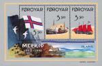 Фарерские острова  1990 «50-летие флага Фарерских островов» (малый лист)