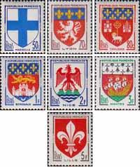 Франция  1958 «Гербы городов»