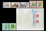 Годовой набор почтовых марок Азорских островов 1981 года (7 марок, 1 блок)