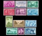 Годовой набор почтовых марок США 1945 года (12 марок)