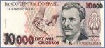 Бразилия 10000 крузейро  1992 Pick# 233b
