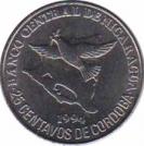 Никарагуа  25 сентаво 1994 [KM# 82] 