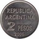  Аргентина  2 песо 2006 [KM# 161] Защита прав человека