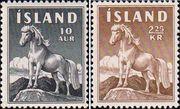 Исландия  1958 «Стандартный выпуск. Исландский пони»
